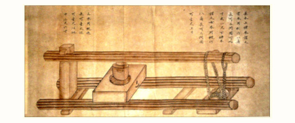 山崎離宮八幡宮に伝わる長木（ちょうぼく）の図