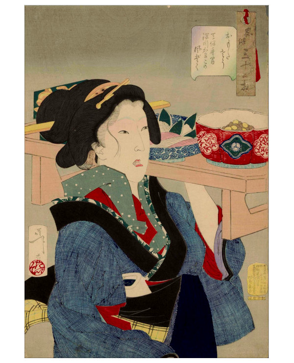 風俗三十二相　おもたさう 月岡芳年画