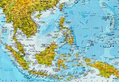 東南アジア一帯の地図