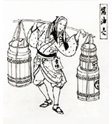 江戸時代の醤油売り